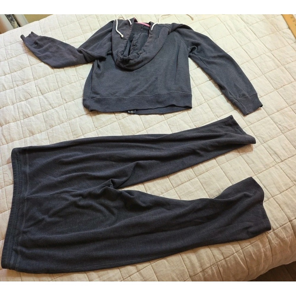 Old Navy Y2k Womens‎ SweatSuit Large Surf Malibu 94 2000's Tracksuit Gray - Picture 2 of 7